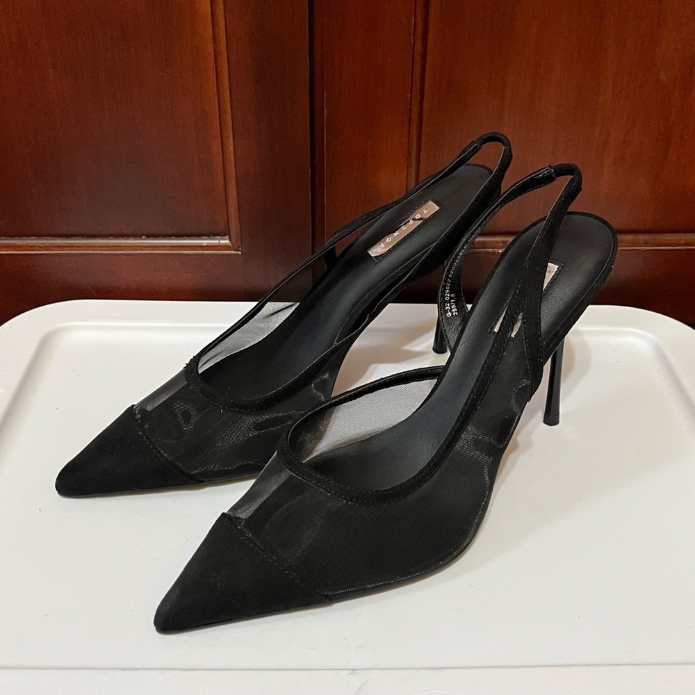 Topshop Mesh Slingbacks